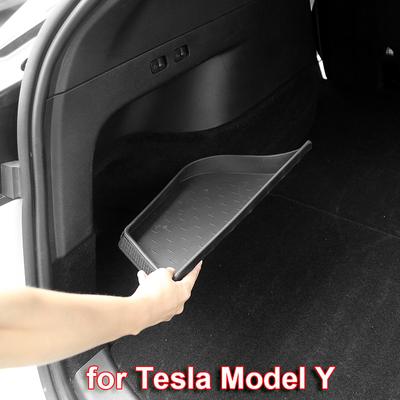 For Tesla Model Y 2023 Interior Accessories Rear Trunk Side Storage Tray Organizer Board TPE Modification Holder ModelY Berlin