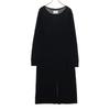 Beauty Products MIDIUMISOLID Long Sleeve Long Dress Black Women Used