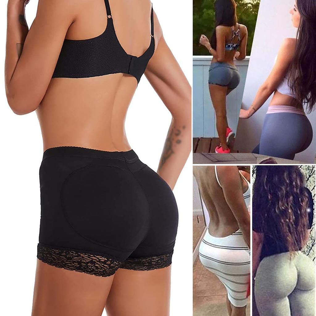 Dame Butt Lifter Truser Polstret Shapewear Sømløs hofteforsterkning Body Shaper Boyshort Fake Buttock Undertøy Pads Shorts