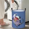 Laundry Collector Jeff The Land Shark Foldable Laundry Basket Large Storage Children Washing Basket Home Organizer
