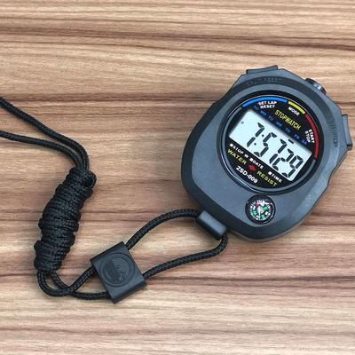 Portable Waterproof Digital Stopwatch Handheld Professional with Wristband LCD Sports Stopwatch 24H Clock Watch