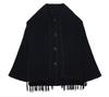 2023 Autumn/Winter Women's European and American Fashion Thick Woolen Coat with Tassel Scarf