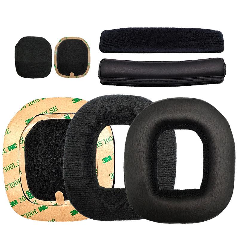 Replacement Earpads for Logitech Astro A50 A10 A20 A40 Headphones Leather Velvet Sleeve Earphone Earmuff Headband Headbeam 2