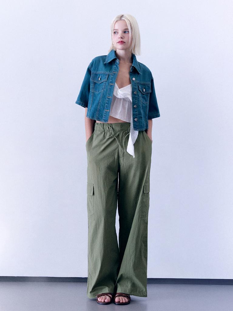 CLO'ET Parachute Cargo Pants - Khaki
