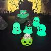 Halloween Mini Noctilucent Ornament Pumpkin Resin Figurines Car Ornaments Ghost Fairy Garden Adornments Home Decoration Gifts