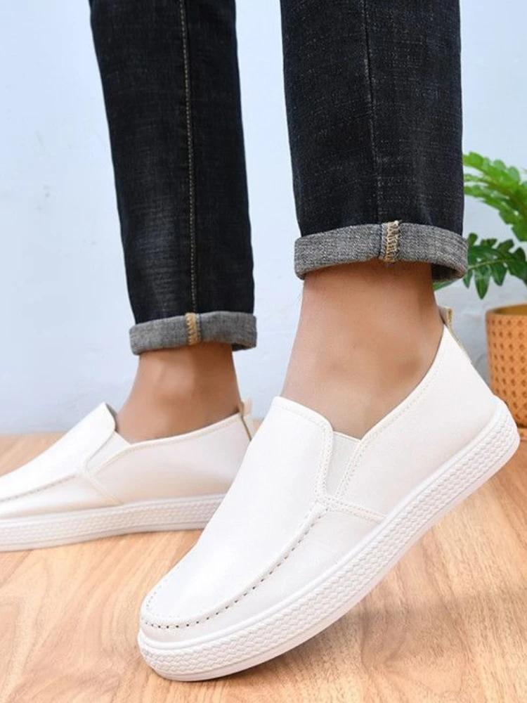 Runde Spitze Herren Freizeitschuh zum Hineinschlüpfen Niedrig geschnitten Sommer-Sonderpreis Retro Designer PU Erwachsene Klassisch Original 2026 Lederschuhe für Herren