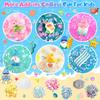 LAWOHO 6 Pack Mermaid Gnomes Slimes, Pink & Blue Slime Kit for Kids with Cloud, Clear, Butter & Water Slime, Fluffy Slime Party Favors, Slime Kits for