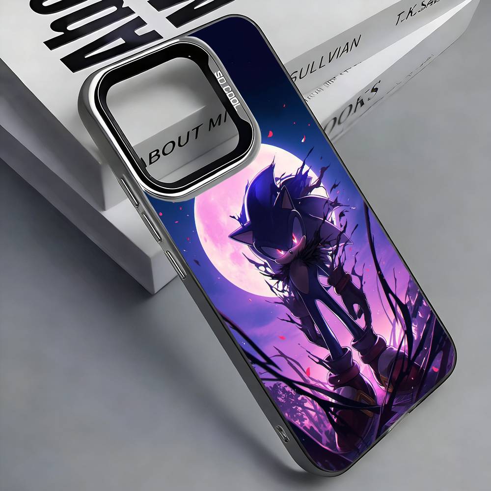 Game S-Sonic The H-Hedgehog Phone Case For iPhone 17,16,15,14,13,12,11 Plus,Pro Max,Colored Silver Phone Case