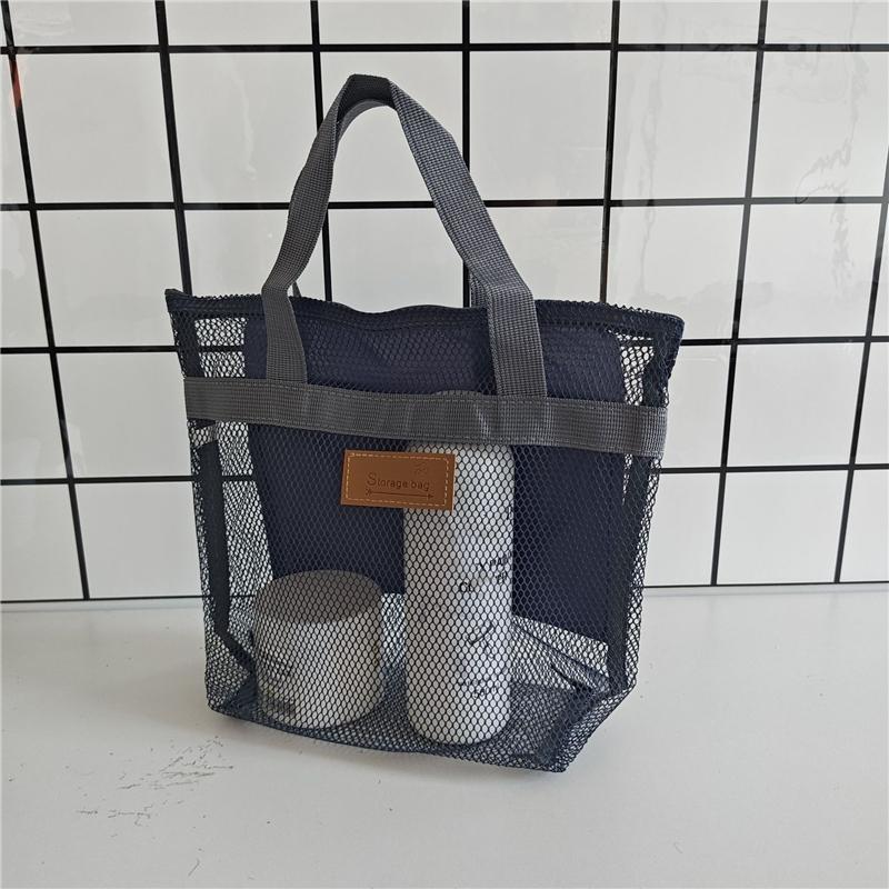 Hot Sale Large Capacity Mesh Wash Bag Large Capacity Shopping Bag Totes Shoulder Bag Foldable Portable Beach Handbags