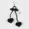 Eireve CHERRYx2 BEADED EARRING (BLACK/1PC)
