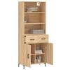 Buffet haut - Maison Exclusive - Chêne sonoma - 69,5x34x180 cm - Bois d'ingénierie