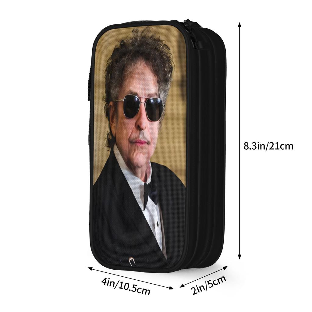 Bob Dylan Singer Pen Box Double Layer Large Capacity Office Supplies Pen Case Birthday Gift