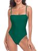 Exclusive Dark Green Large Competitive M [RELLECIGA] [Amazon Brand] Women's Swimsuit, Size, Sexy, Slim, Beach, Fitness, One-Piece Swimsuit, Swimsuit,
