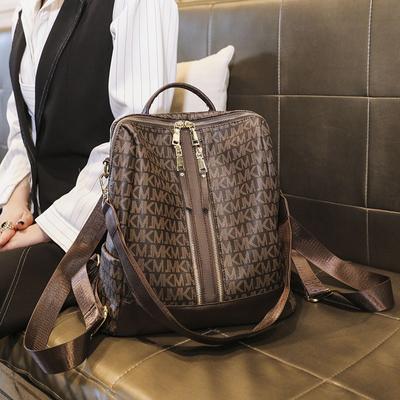 Zaino stampato vintage alla moda per donna, primavera estate, grande capacità, antifurto, borsa da viaggio per il tempo libero