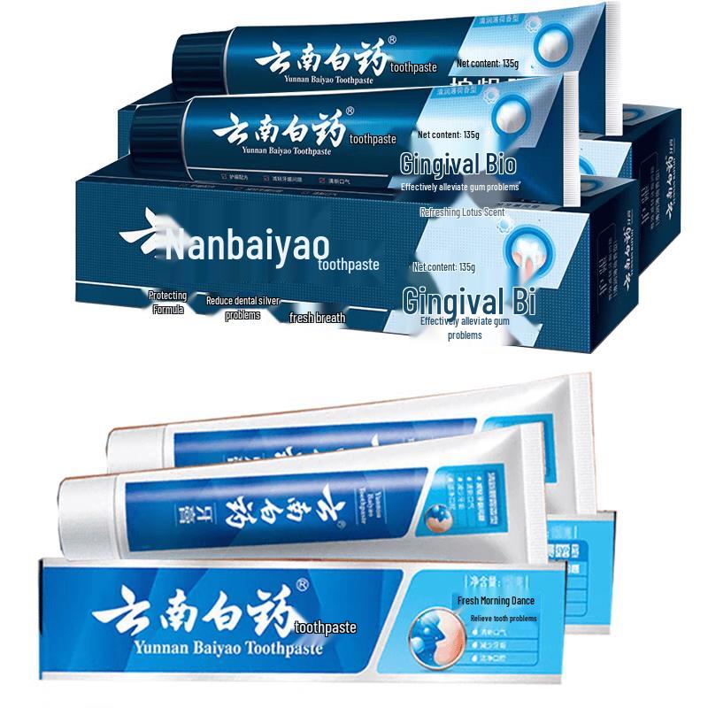 Yunnan Baiyao Активный Пептид Мята и Свежая Роса Зубная паста Комбо