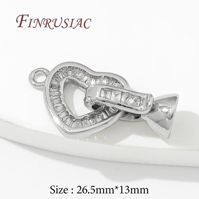 18K Gold Plated Brass with Zircon Clasps For Jewelry,Fasteners For Bracelets Connectors,Accessories DIY Jewelry Making Supplies