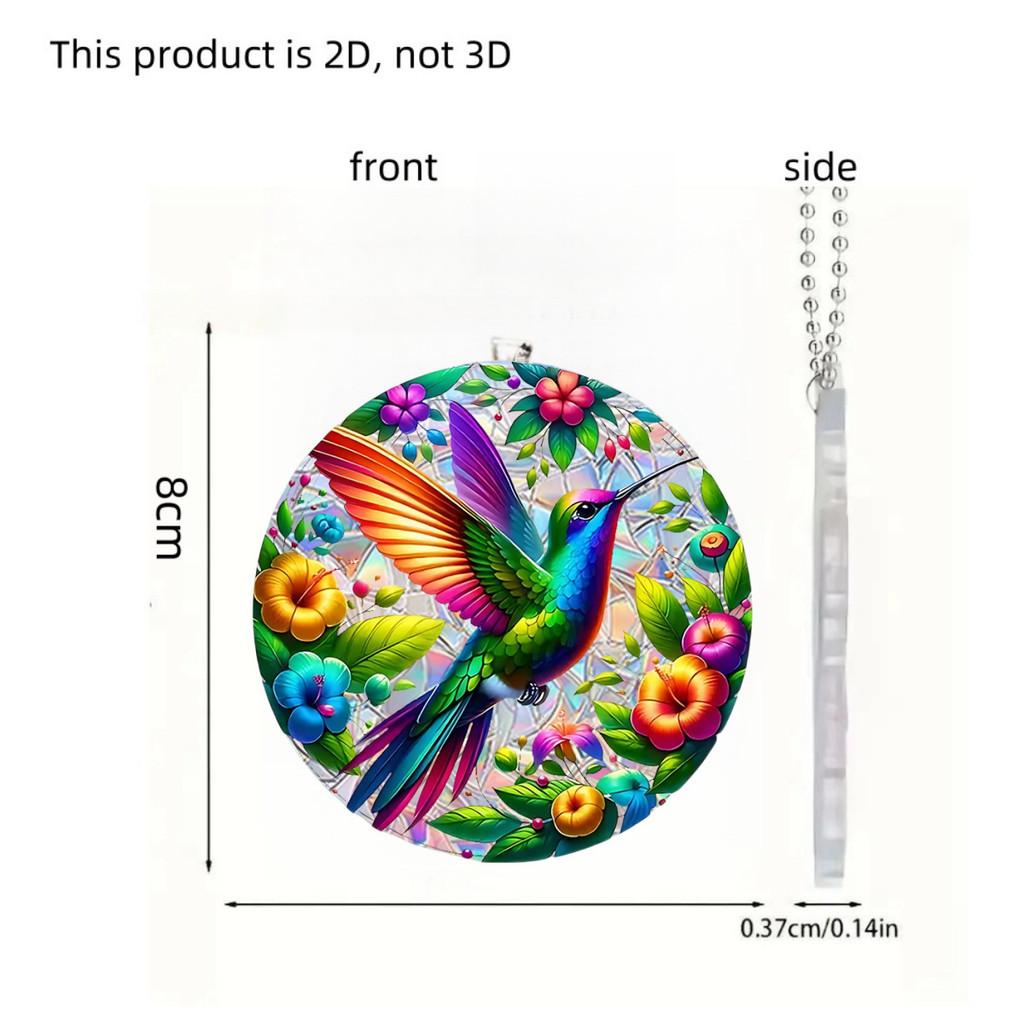 

2d Acrylic Eyecatching Round Charms Playful Cartoon Decor For Auto Interior Accessories 1