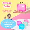 Ice Cube Shaped Fidget Toy Square Stress Relief Ball Squishy Squeeze Toys for Anxiety ADHD Stress Relief Sensory Toys for Adults