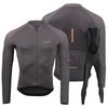 Herren Atmungsaktives Langarm Radtrikot Trägerhosen Set MTB Fahrradkleidung Maillot Ropa Ciclismo