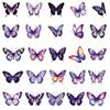 50pcs Purple Butterfly Stickers Reusable Self-Adhesive Decals Water Bottles Skateboards Scrapbooking Stickers Journal Decoration