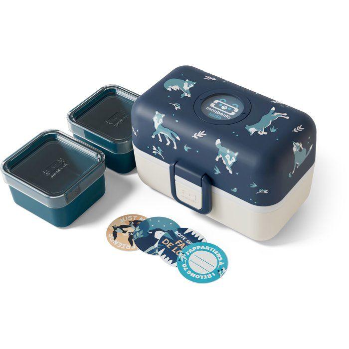 Lunch Box Enfant - MONBENTO - 3 Compartiments - Sans BPA - MB Tresor Wolf