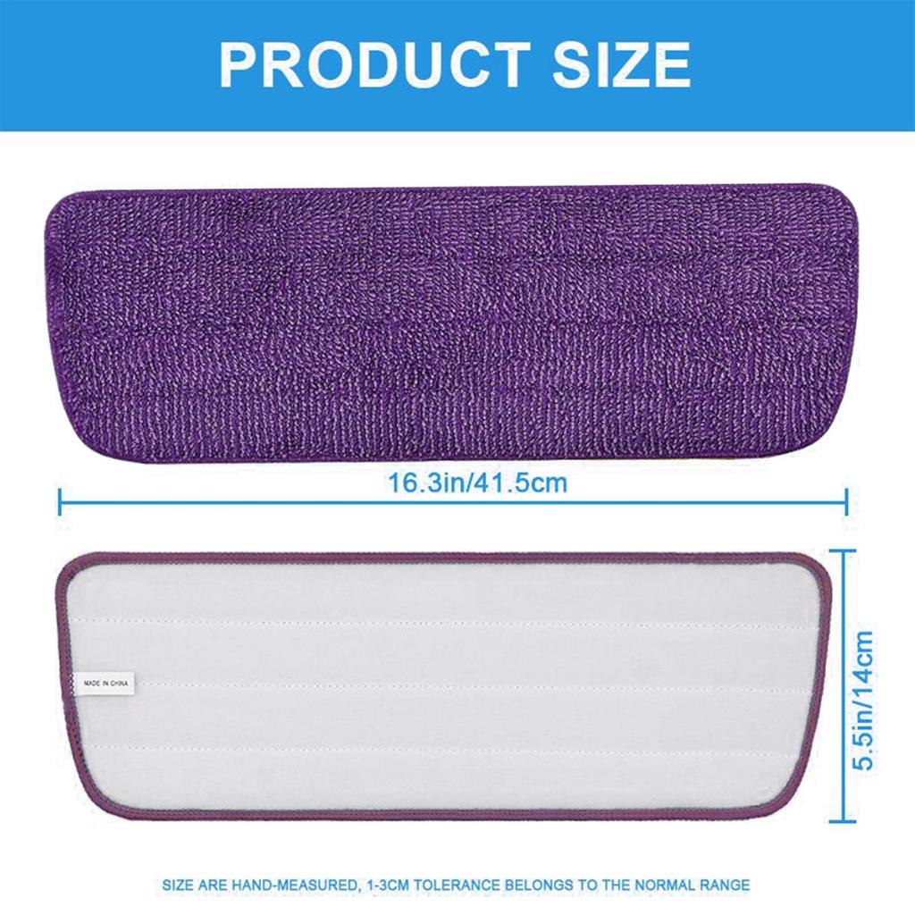 Mop Pads Reusable Microfiber Floor Wiper Cloth Reusable Mop Cloth Replacement For Hardwood Floor Apartment Dormitory Living Room