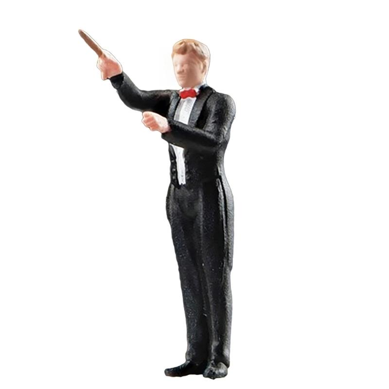 Resin Miniature Figures of Violin Players in 1/64 Scale Ideal for Long Term Decors and Artistic Projects