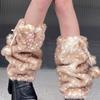New Winter Faux Fur Plush Deer Leg Warmers Kawaii Furry Boots Socks Cover Punk High Boots Socks Performance Costume Leg Warmers