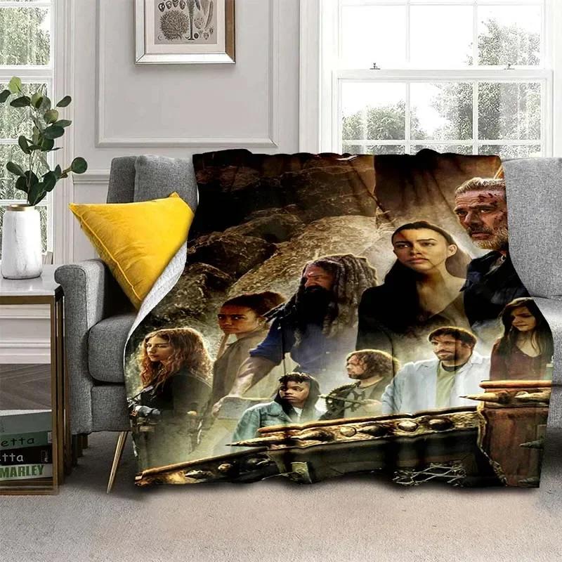 Daryl Dixon Walking Dead Flannel Throw Blanket Soft Warm Blanket for Home Sofa Office Travel Camping Birthday Gift