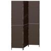 Room Divider Brown 146 X 180 Cm Poly Rattan