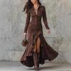 2025 British Retro Slim Fit Dress with Irregular Hem for Autumn/Winter