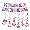 American National Day Holiday Celebration Decorative Paper Flag Spiral Pendant 4Th July Ferrdom Flag