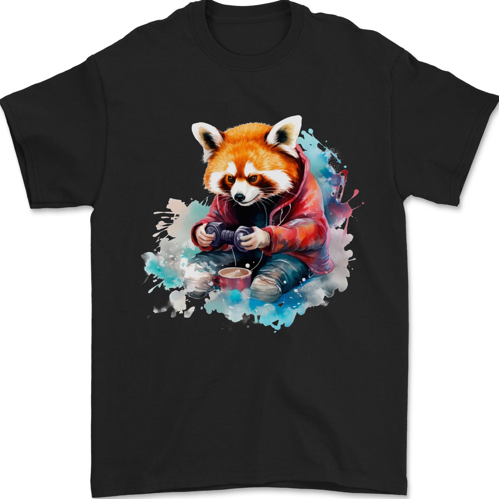 Gaming Red Panda Video Games Gamer Mens T-Shirt Cotton Unisex T-Shirt XXXXL
