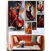 Graffiti Flamenco Dancer In Red Dress  Sexy Dancing Girl Poster Canvas Painting Wall Art for Home Bar Interior Decor Perfect Gif