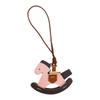 2026 Year Horse Themed Leather Keychain Featuring Wooden Horse Designs Handmade For Creative Gift And Fashion Accessory