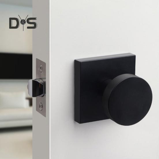 Black Door Knob with Deadbolt Adjustable Design Simple Installation Heavy Duty Modern Front Door Handle Deadbolt Set