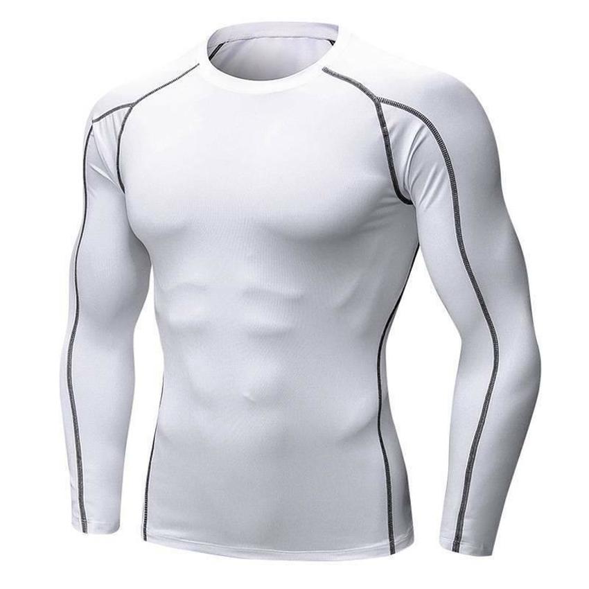 Hombres Compresión Tops Fitness Camisas Manga Larga Deporte Running  Gimnasio Usar Piel Apretada Joggers Entrenamiento Camisetas Fitness comprar  a buen precio — entrega gratuita, reseñas reales con fotos — Joom