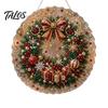 Outdoor Christmas Tree Decor Faux Pearl Art Kit, DIY Rhinestone Gem Painting Craft, Santa Festive Home Items Stocking Elk Pattern Hanging Suncatcher