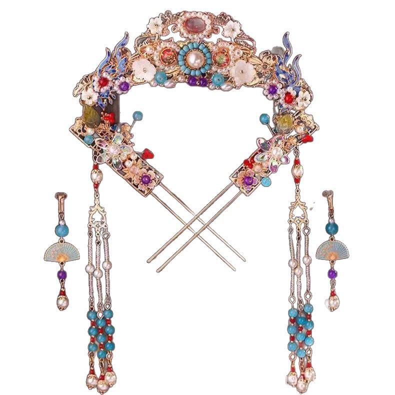 Set de Pasadores Chinos Hanfu 2025: Peine de Borla y Accesorios para Tocado de Hada