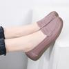Spring and Autumn Light Leather Doudou Shoes Women's Mouth Flat Bottom Versatile Soft Sole Comfortable Non-slip Beef Tendon Sole Mom Shoes Single