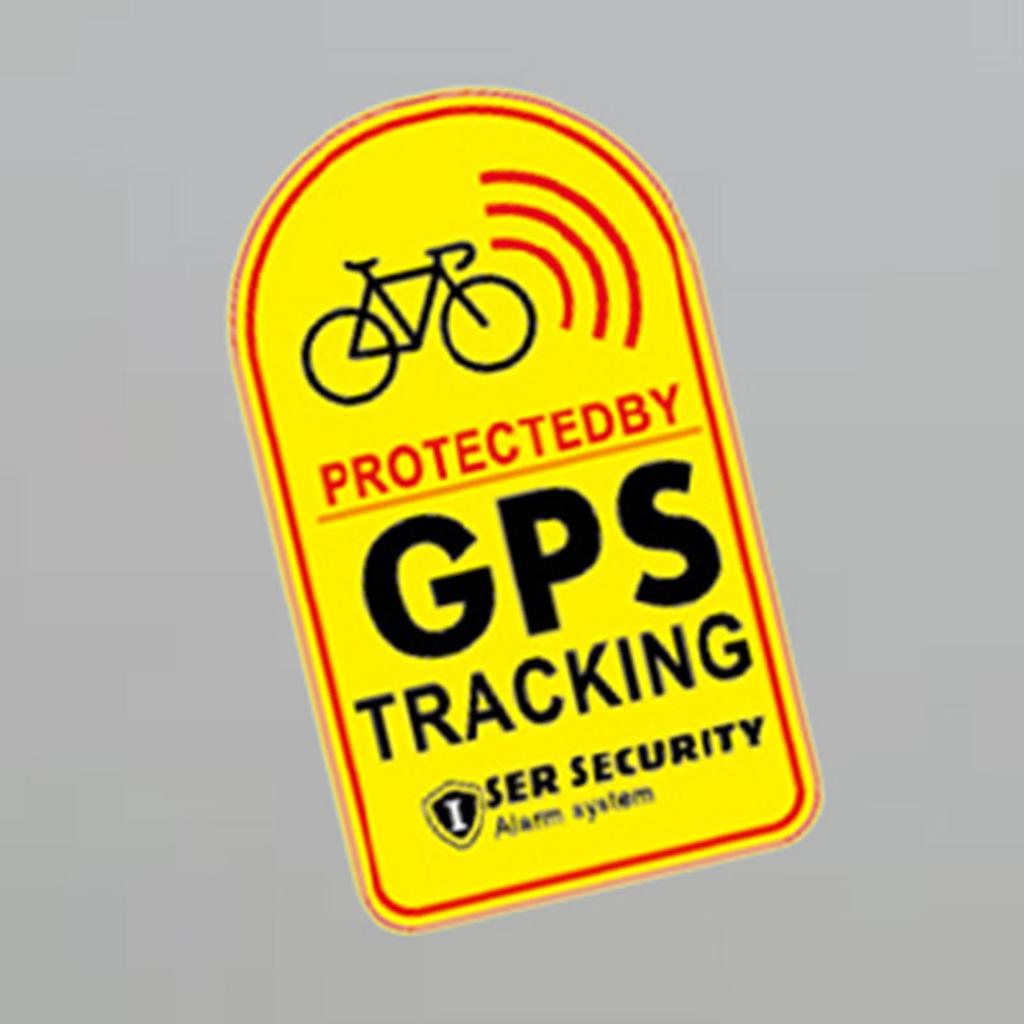 Bicycle Anti-Theft Stickers GPS Tracking Reflective Stickers Car Stickers Warning GPS Tracking Stickers Set