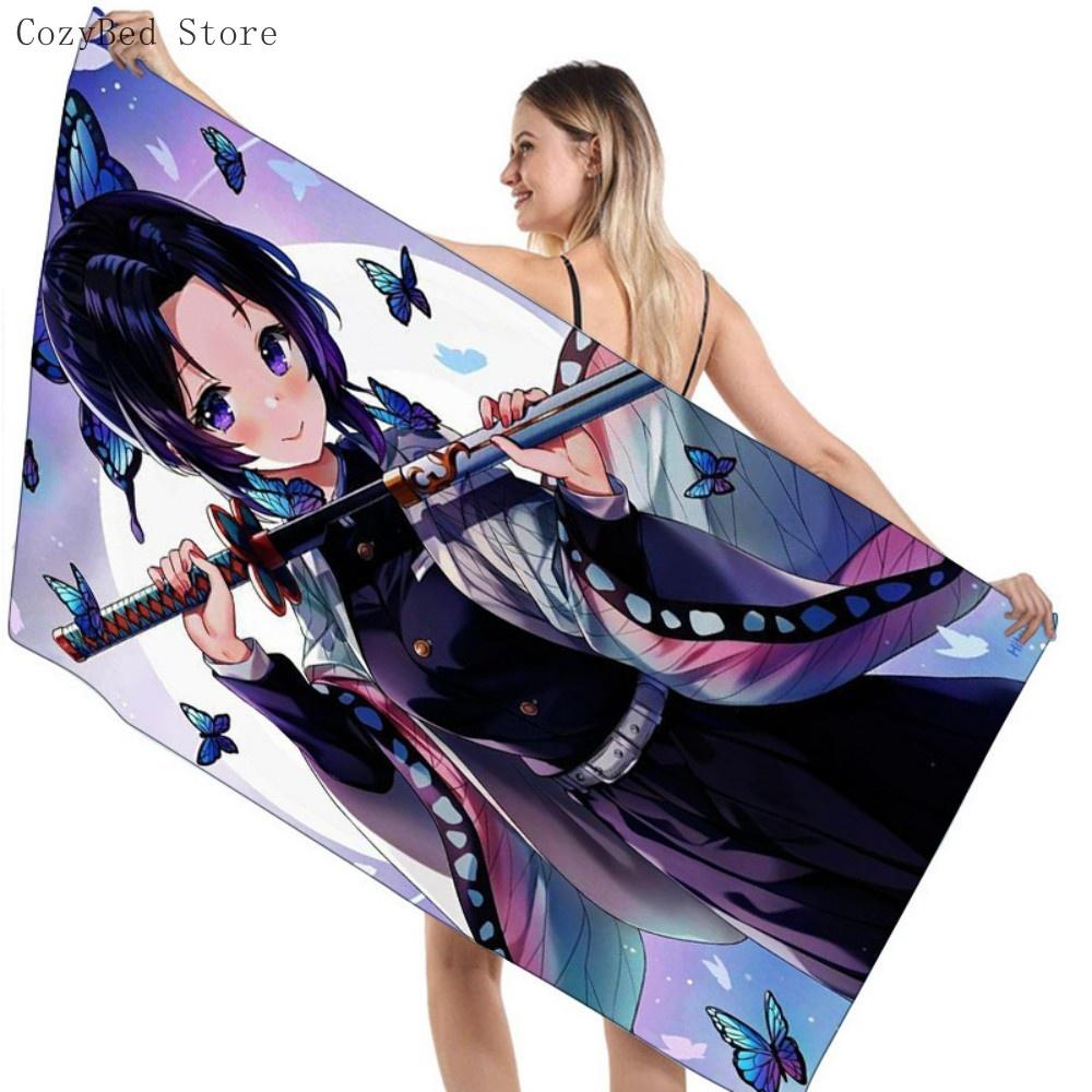 

Bathing Towels Demon Slayer Nezuko Kamado Printing Anime Home Decor Textile Comfortable Summer Beach Towel Toalhas De Banho 50x100cm