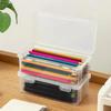 1/2PCS Transparent Black Storage Box Large-Capacity Storage Box Office Supplies Storage Box Packaging Pencil Storage Rganizer