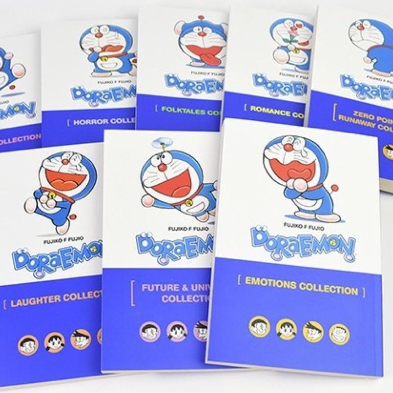 8 Volumes Histórias em Quadrinhos em Inglês Livros de História Doraemon