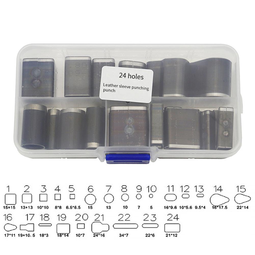 55 Pcs High-Speed Leather Punch Tool Kit Versatile Hole Cutter Set  For Sewing Carving Punching Stamping