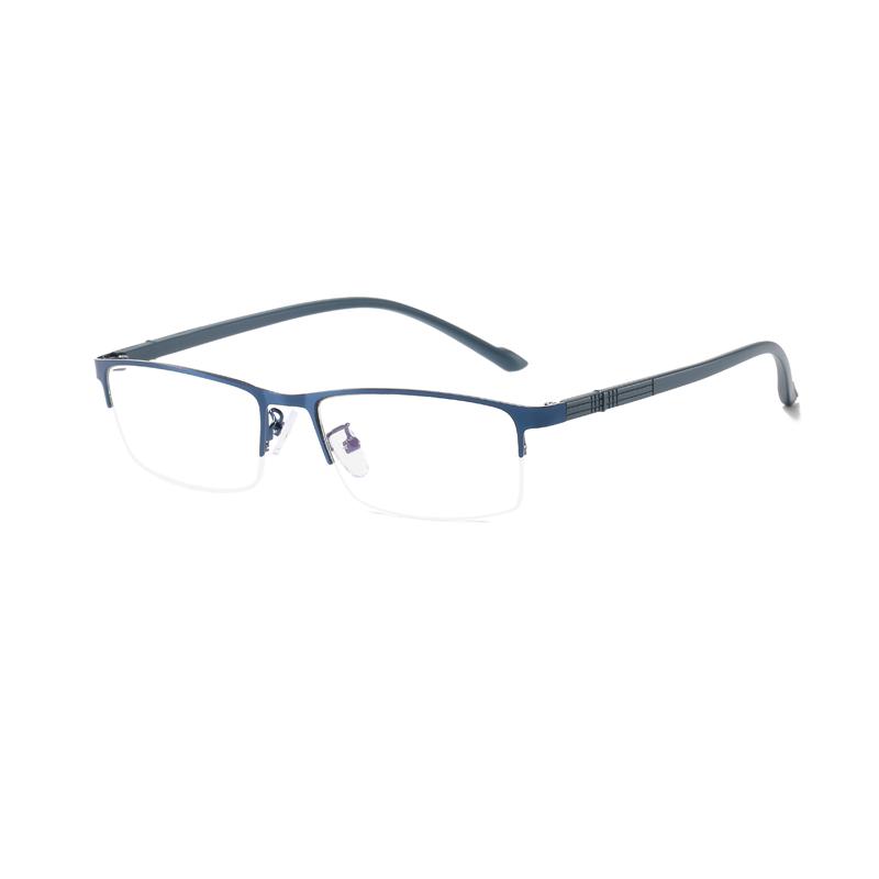 

High Quality Business Reading Glasses Metal Half-Frame Men Women Fashion Presbyopic Eyeglasses Hyperopia Anti Blue Light Eyewear +4.0