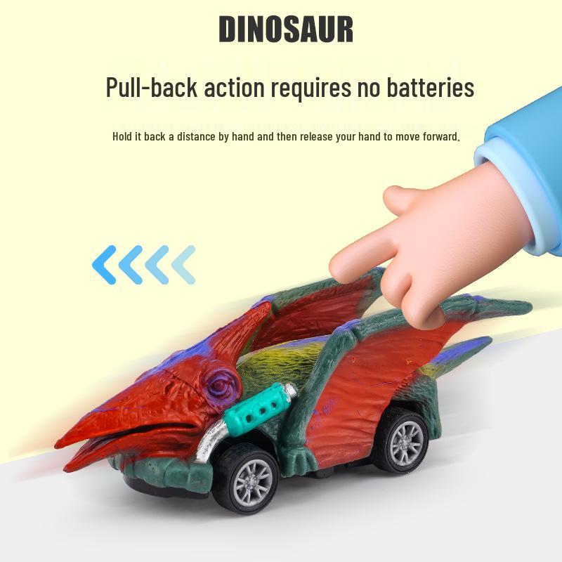 Douyin Kids Dinosaur Pull-Back Car Toy Model for Boys