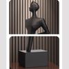 Figure Sculptures  Abstract Figure Art Sculpture Ornament Black Resin Sculpture Light Luxury TV Cabinet Home Decoration Crafts