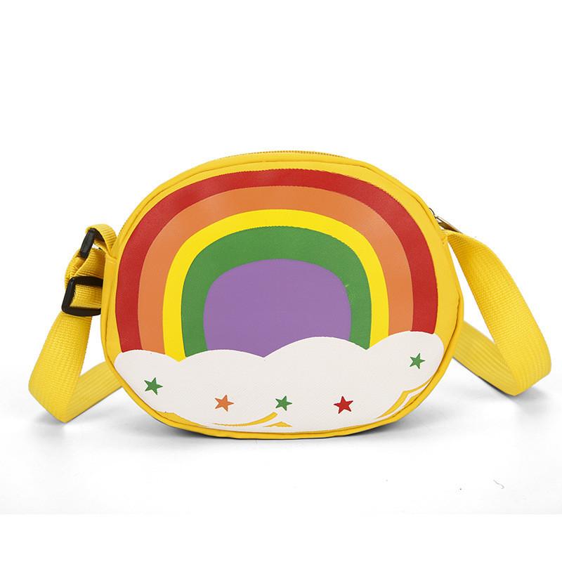 Rainbow Tiger Dinosaur Cartoon Pattern Children Shoulder Bag Girl Bag Crossbody