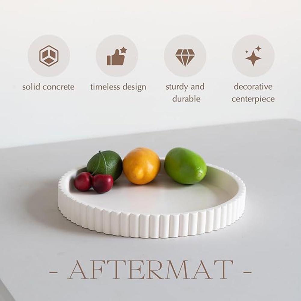 Circular Coffee Table Decor Tray Jewelry Trinket Dish Silicone Non-Slip Design Candle Coaster Kitchen Sink Soaps Tray